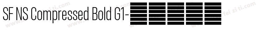 SF NS Compressed Bold G1字体转换